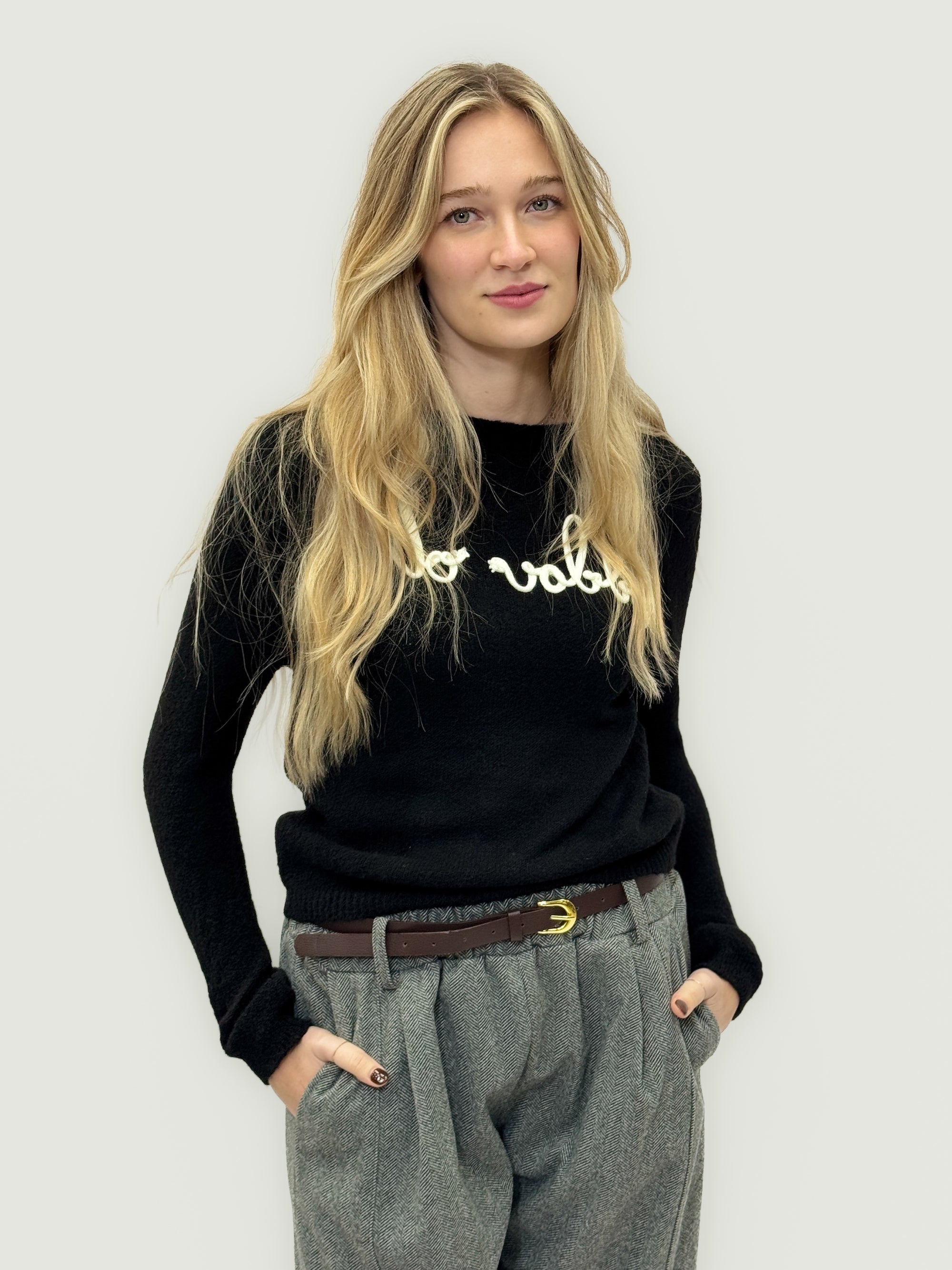 Maglione “No Vabbè” in morbida maglia