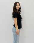 T-shirt in cotone con fiore