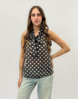 Camicia fiocco a pois
