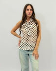 Camicia fiocco a pois