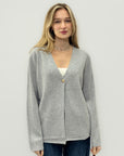 Cardigan Minimal con Bottone Singolo