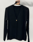 Cardigan Minimal con Bottone Singolo