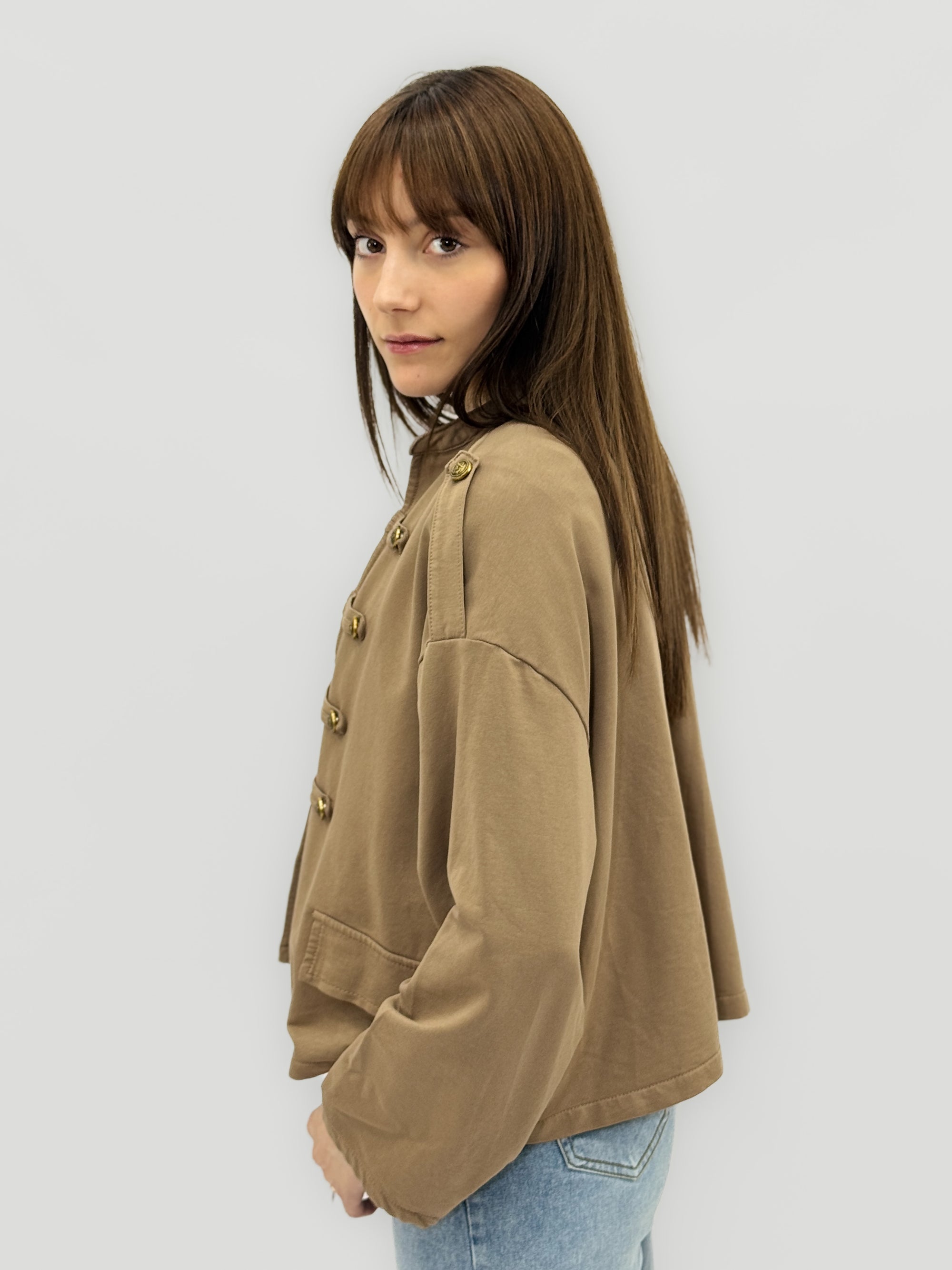 Giacca stile militare con bottoni decorativi