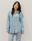 Camicia in denim con cuori