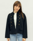 Giacca stile militare con bottoni decorativi