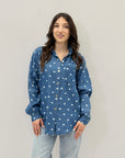 Camicia in denim con cuori