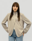 Blazer leggero con collo strutturato e righe sottili