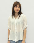 Camicia leggera in lino con manica regolabile