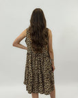 Abito animalier con scollo a V