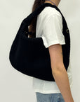 Borsa hobo in suede intrecciato