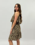 Abito animalier con spallini