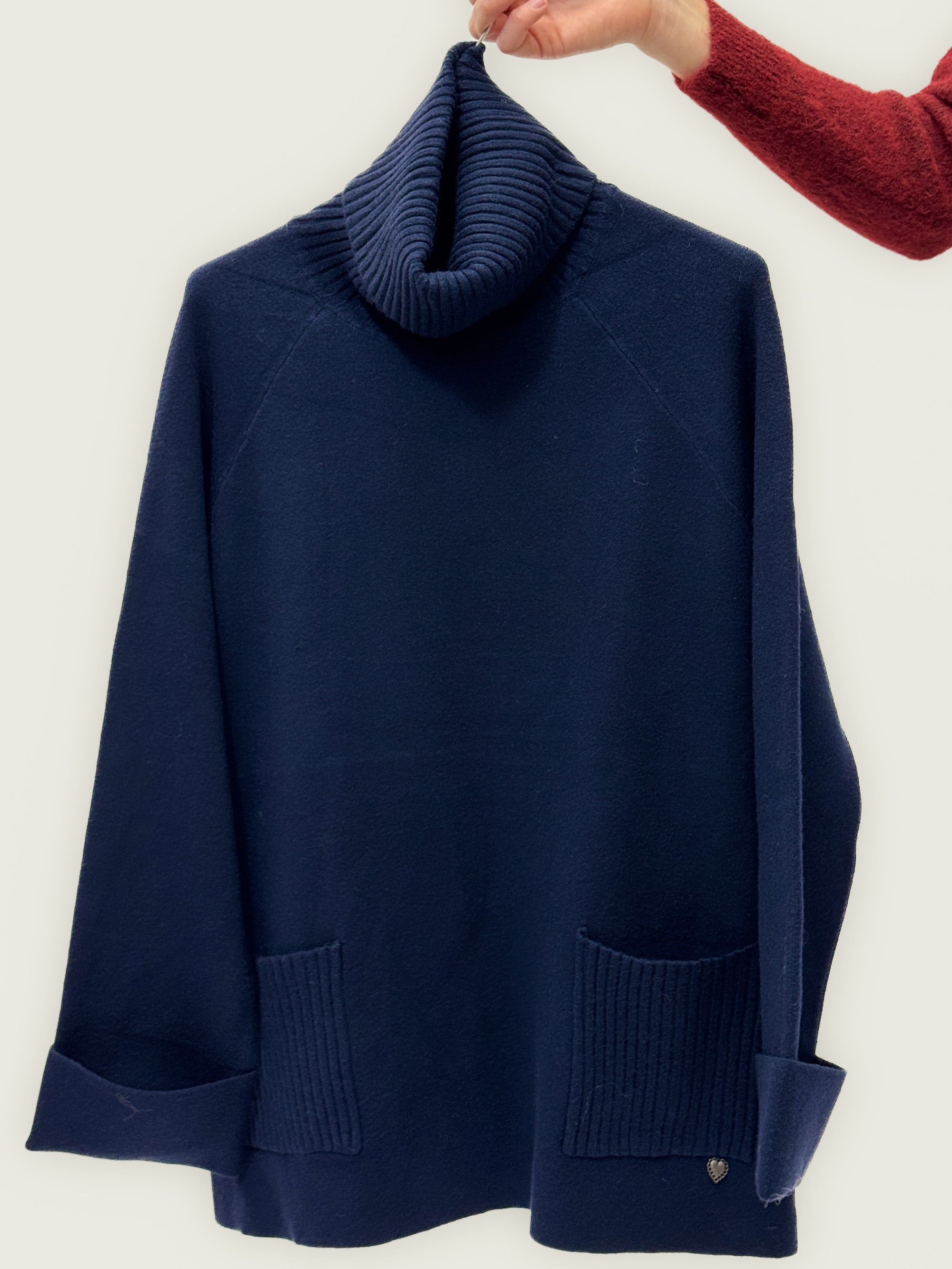 Maglione dolcevita con tasche - Stile comfort chic