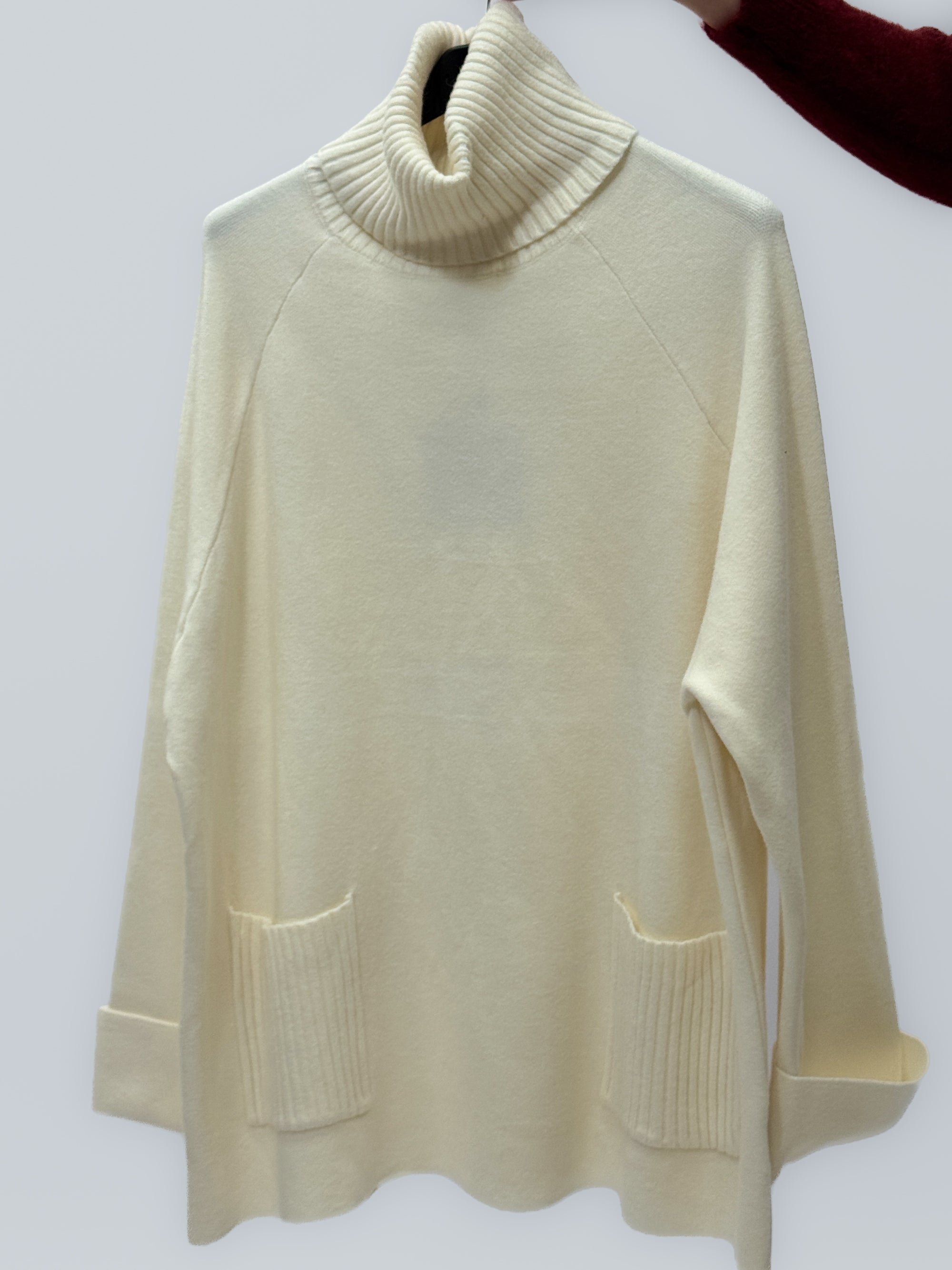 Maglione dolcevita con tasche - Stile comfort chic