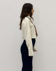 Camicia crop con foulard