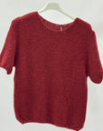 Maglia soffice donna a manica corta misto alpaca