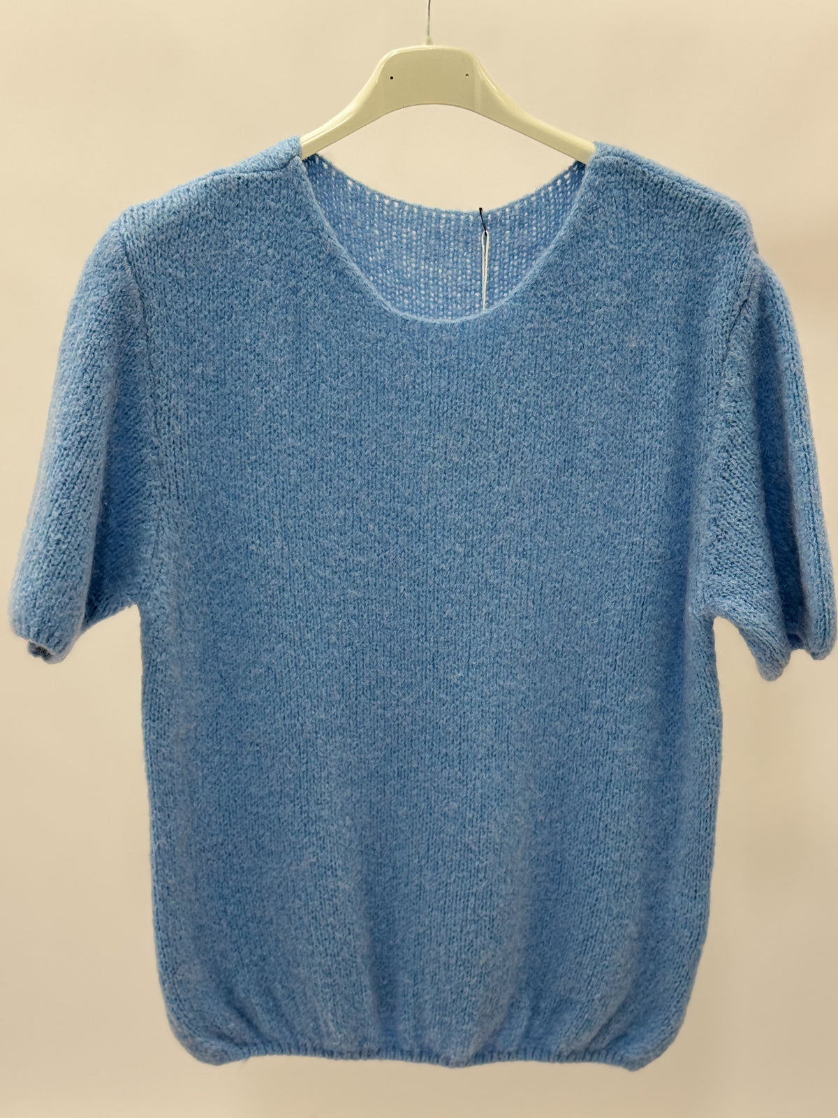 Maglia soffice donna a manica corta misto alpaca