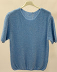 Maglia soffice donna a manica corta misto alpaca