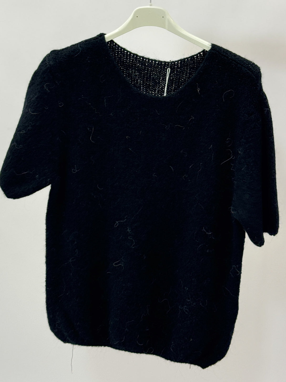 Maglia soffice donna a manica corta misto alpaca