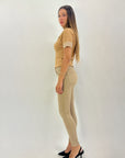 Pantaloni basic in cotone colorati push-up