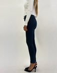 Pantaloni basic in cotone colorati push-up
