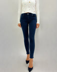 Pantaloni basic in cotone colorati push-up