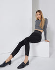 Jeggings skinny push-up con strass