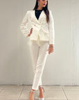 Completo elegante giacca e pantaloni a sigaretta