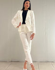 Completo elegante giacca e pantaloni a sigaretta