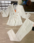 Completo elegante giacca e pantaloni a sigaretta
