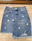 Minigonna in denim con stelline