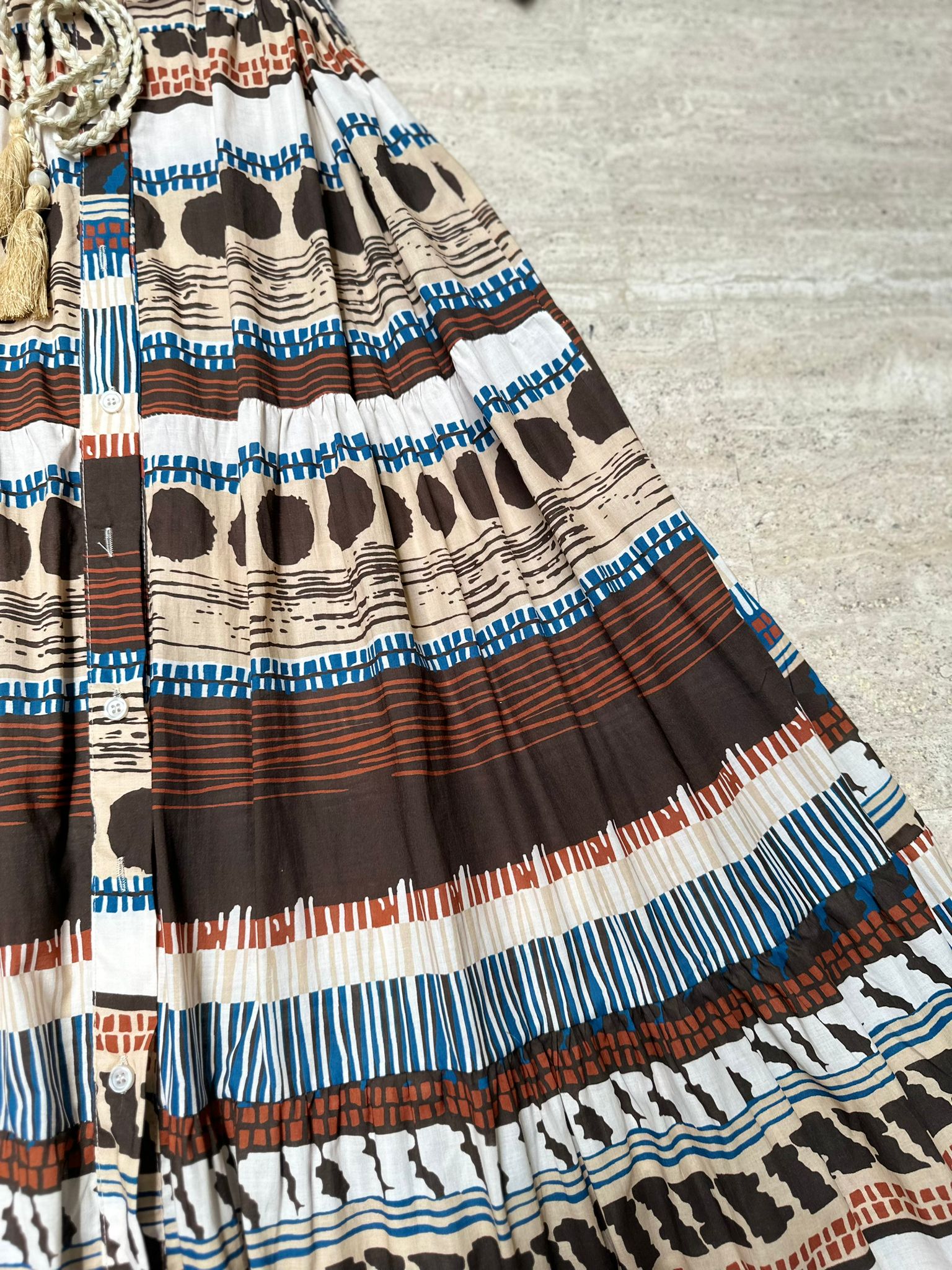 Chemisier lungo in cotone leggero