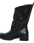 Stivali donna bassi biker con fibbie