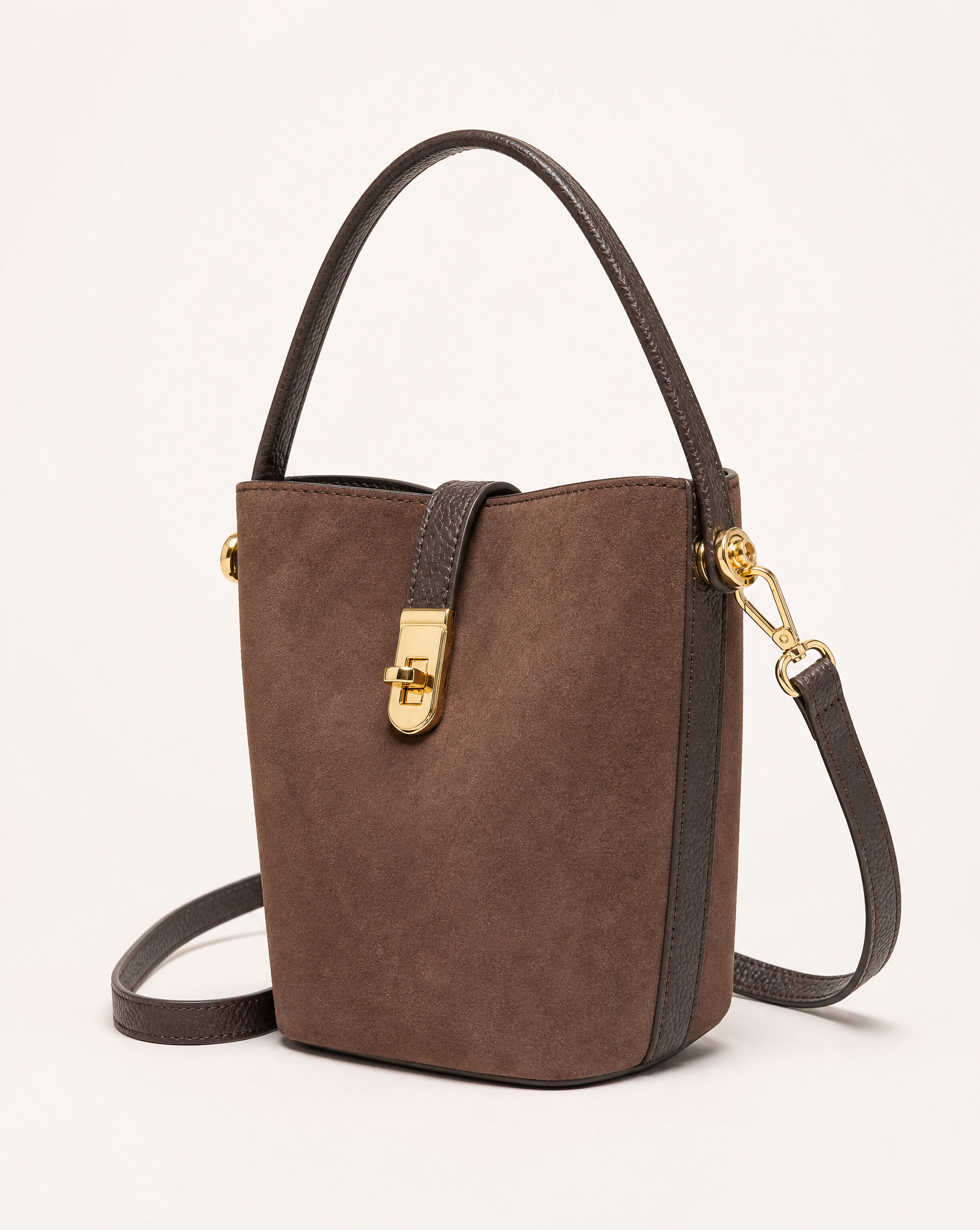 Borsa G6 marrone scuro vista laterale