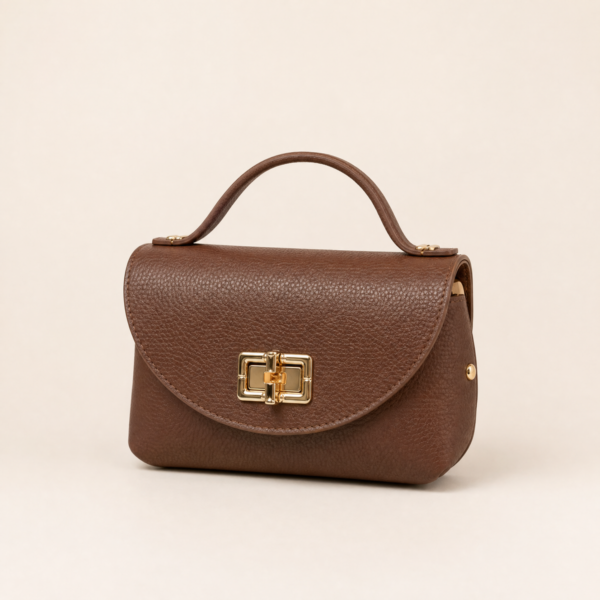 Borsa Ginevra in vera pelle colore marrone