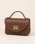 Borsa Ginevra in vera pelle colore marrone