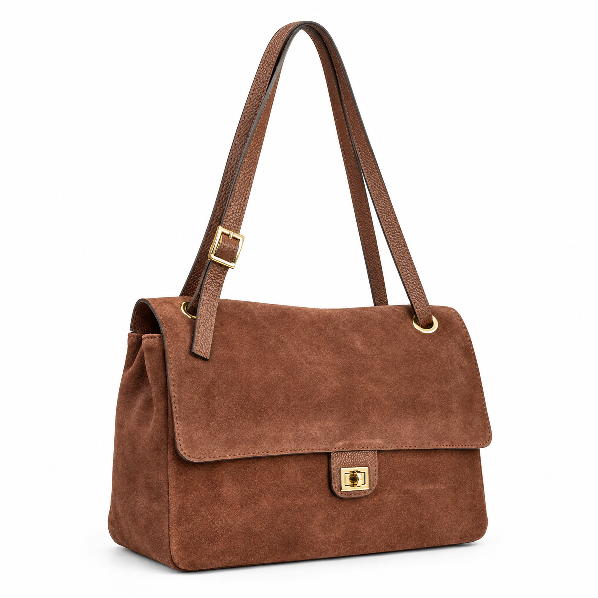 Borsa H4 marrone frontale su sfondo bianco