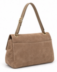 Borsa H4 taupe retro su sfondo bianco