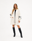 Cappotto donna teddy con cuori – Bianco
