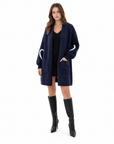 Cappotto donna teddy con cuori – Blu scuro