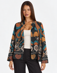 Cardigan floreale b5 26347-1 Verde indossato da Polly 4