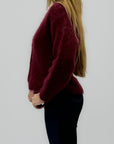 Cardigan in lana mohair con bottoni gioiello – Eleganza e morbidezza