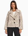 Giacca corta n87 26555-1 Beige con Polly 4 – vista frontale