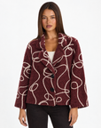 Giacca corta n87 26555-1 Bordeaux con Polly 4 – vista frontale