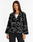 Giacca corta n87 26555-1 Nero con Polly 4 – vista a tre quarti