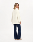 Giacca donna in neoprene Bianco, vista retro, indossata da Polly 5