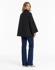 Giacca donna in neoprene Nero, vista retro, indossata da Polly 5