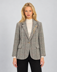 Giacca a Quadri con Rever Classico n21 7000 - grigio - Polly 7 - vista frontale
