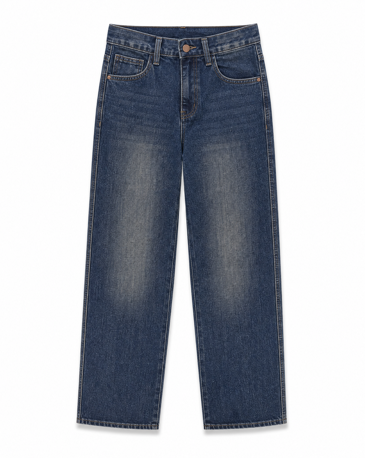 Jeans straight fit blu DS69 su sfondo bianco