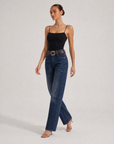 Jeans DS73 indossato da Polly 6, vista tre quarti