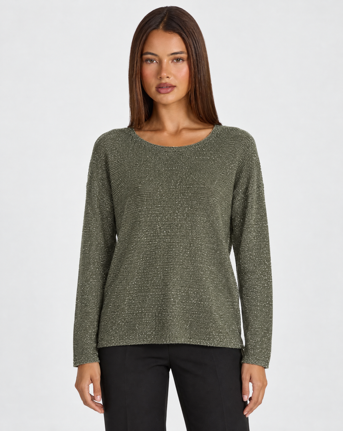 Maglia donna luminosa verde con Polly 4, vista frontale